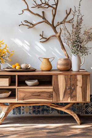 Mid Century Live Edge Entryway Table For Bedroom Decor Inspiration