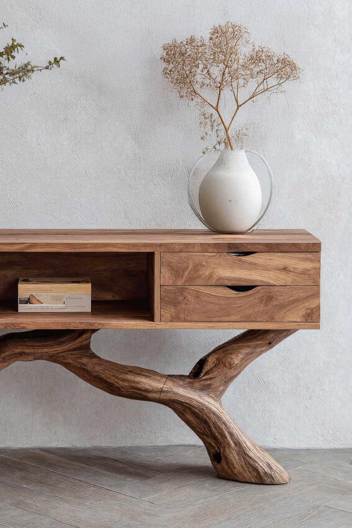 Rustic Solid Wood Dressing Table For Furniture Decor Cozy Style