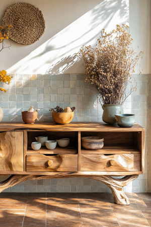 Handcrafted Wooden Console Table For Bedroom Luxury Home Accent