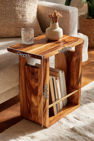 Modern Solid Wood Side Table For Living Room Setup