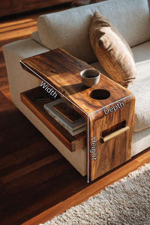 Farmhouse Solid Wood Side Table For Furniture Accent