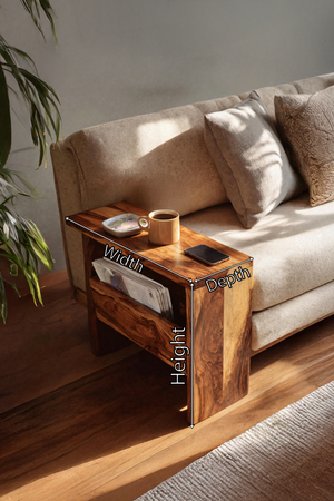 Mid Century Solid Wood Side Table For Home Furniture