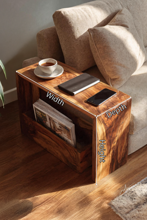 Farmhouse Wooden Side Table For Sofa And Lounge Area