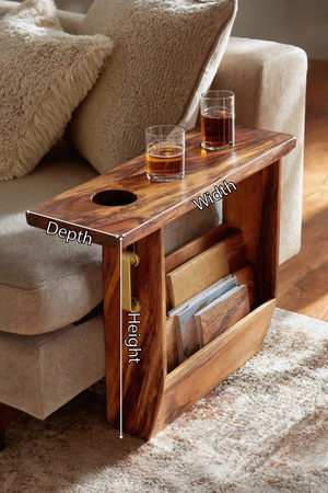 Mid Century Solid Wood Armrest For Furniture Decor