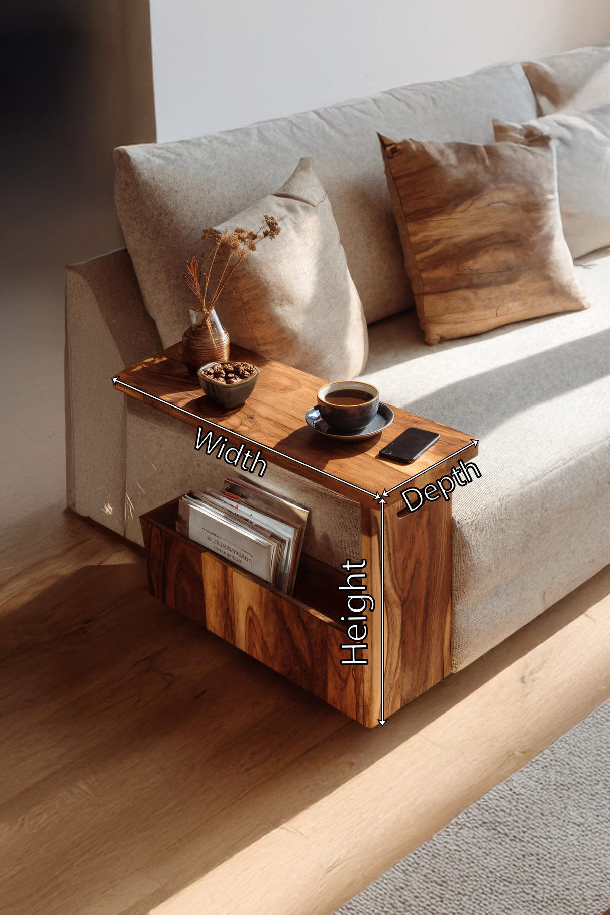 Handcrafted Solid Wood Armrest For Furniture Accent