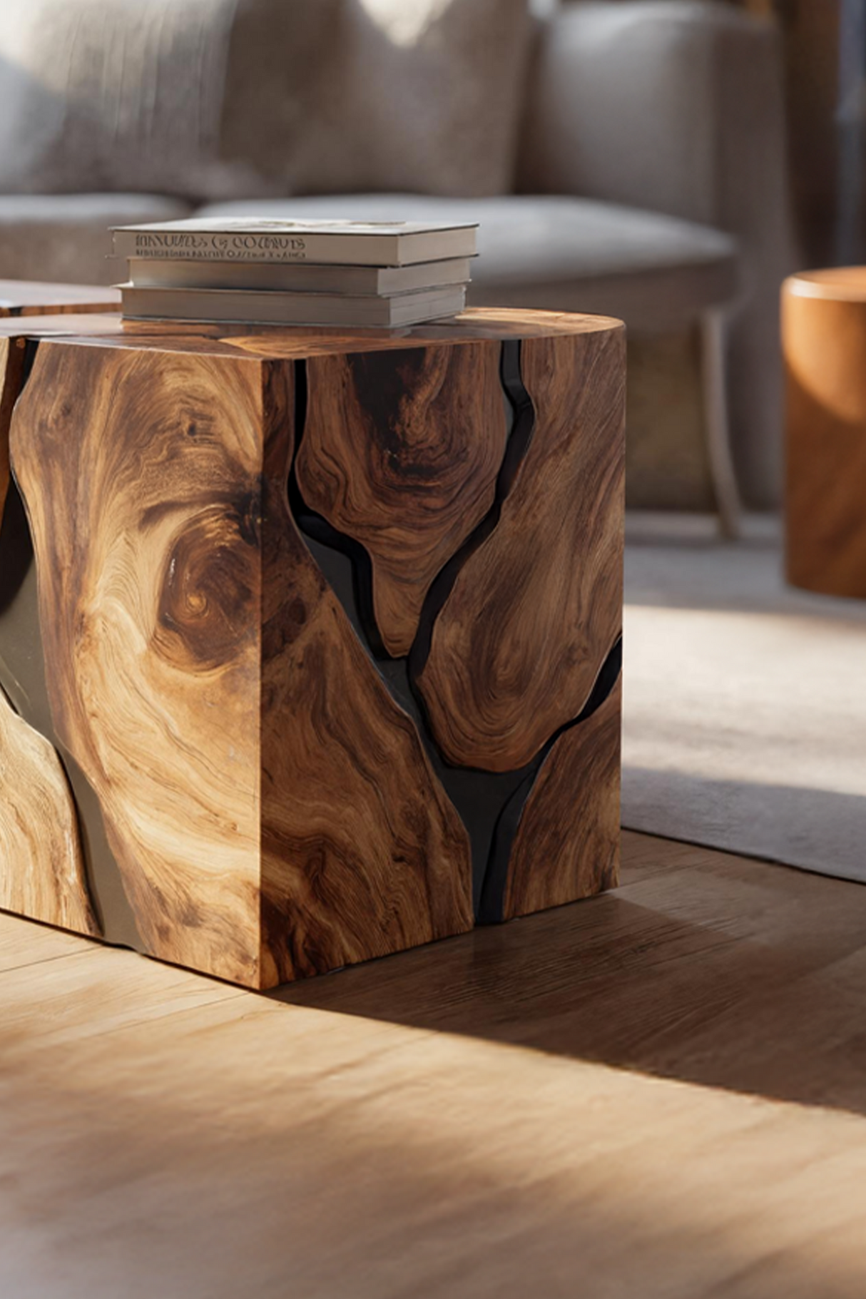 Handcrafted Wooden Square Coffee Table For Furniture Decor