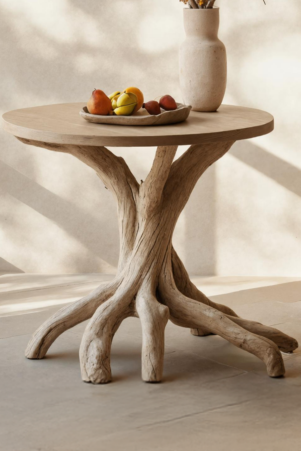 Rustic Wooden End Table For Entryway Design Functional Wall Display