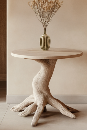 Farmhouse Solid Wood End Table For Living Room Stylish Wall Accent