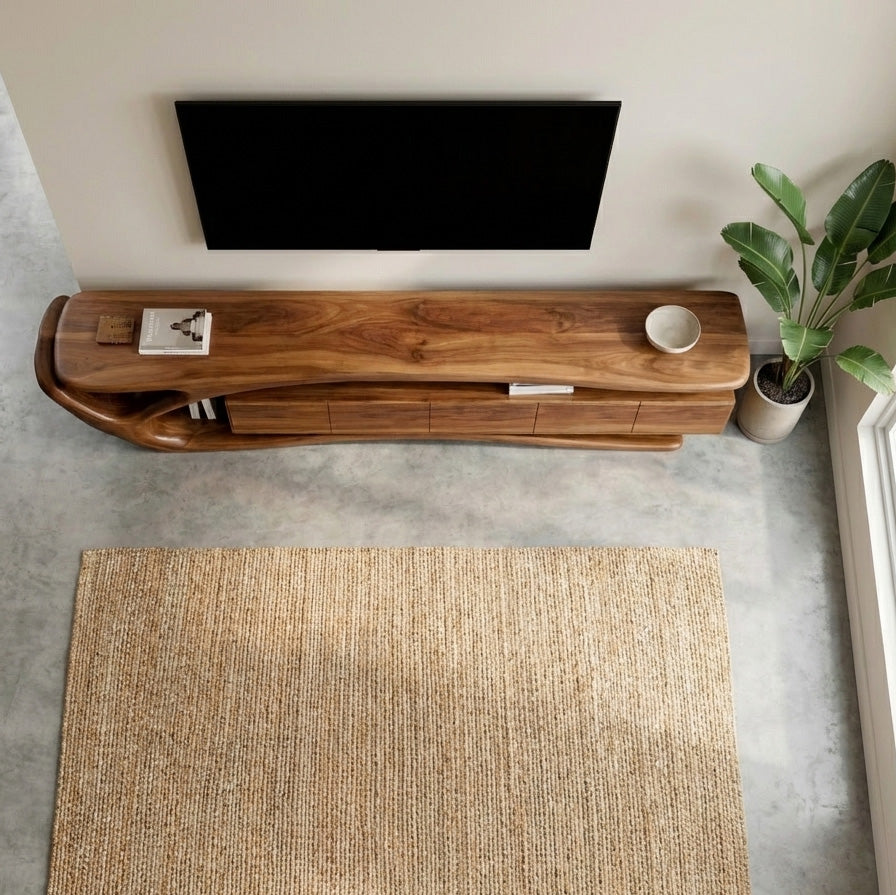 Contemporary Wooden TV Cabinet For Living Room Area