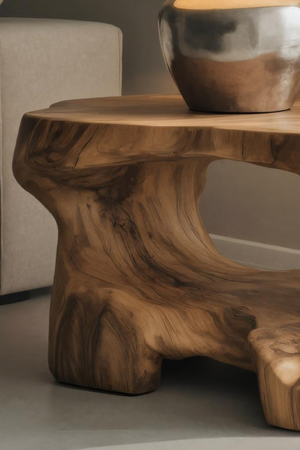 Organic Modern Side Table For Living Room Or Bedroom