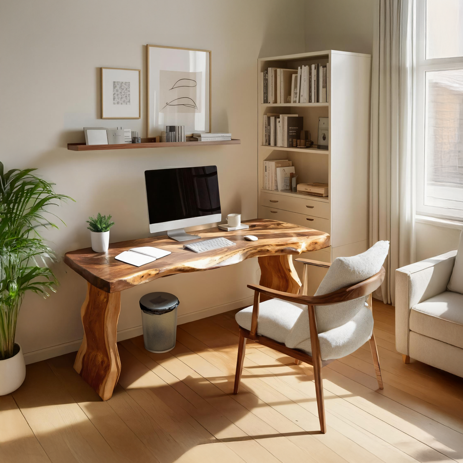 Modern Solid Wood Desk For Bedroom Work And Study Space