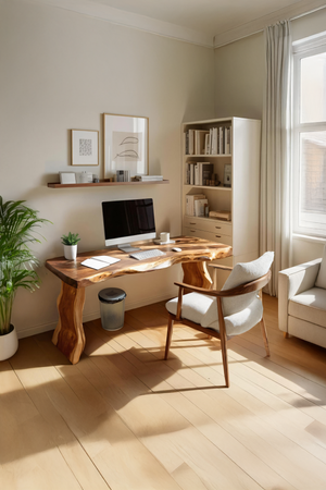 Modern Solid Wood Desk For Bedroom Work And Study Space