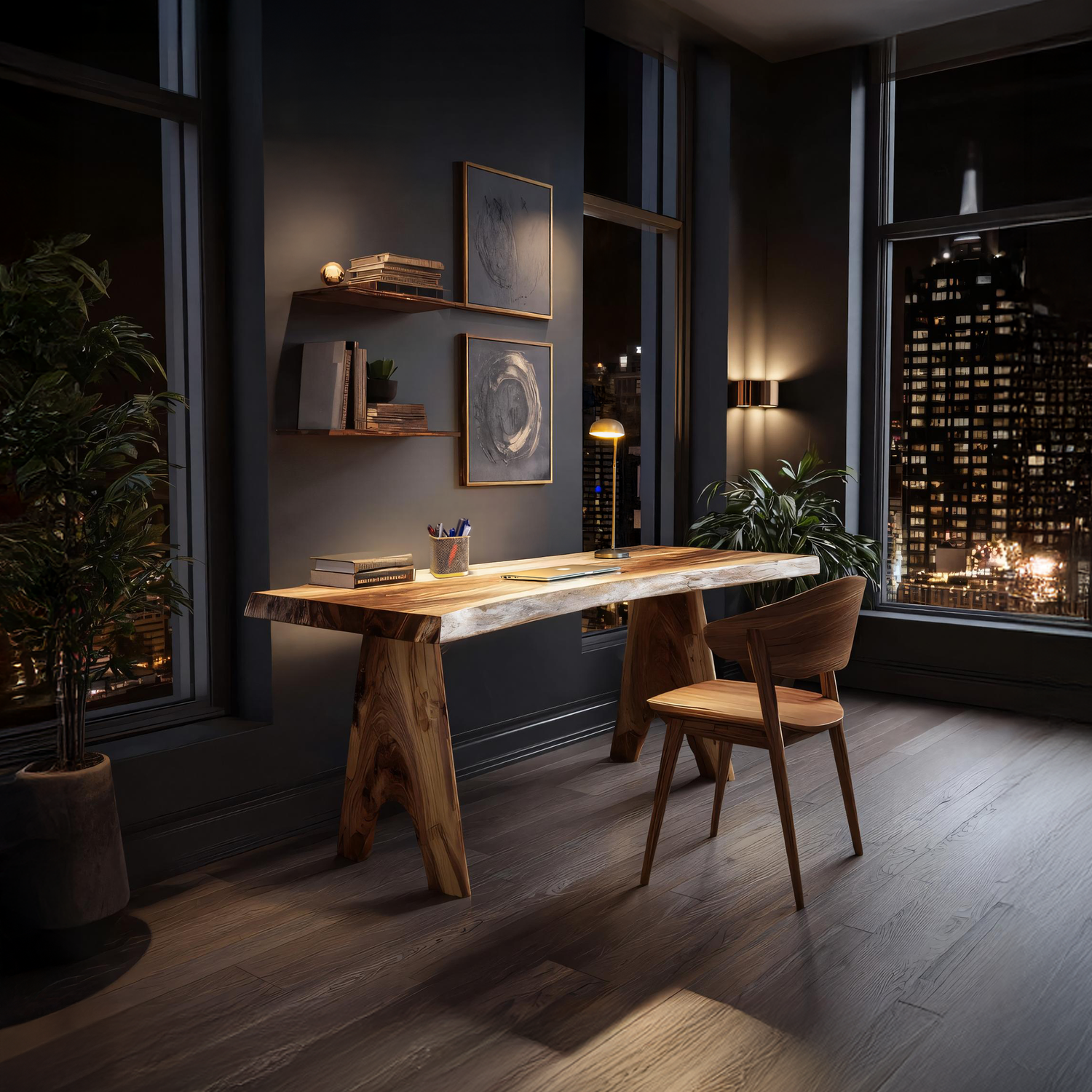 Modern Wooden Desk For Home Study And Creative Space