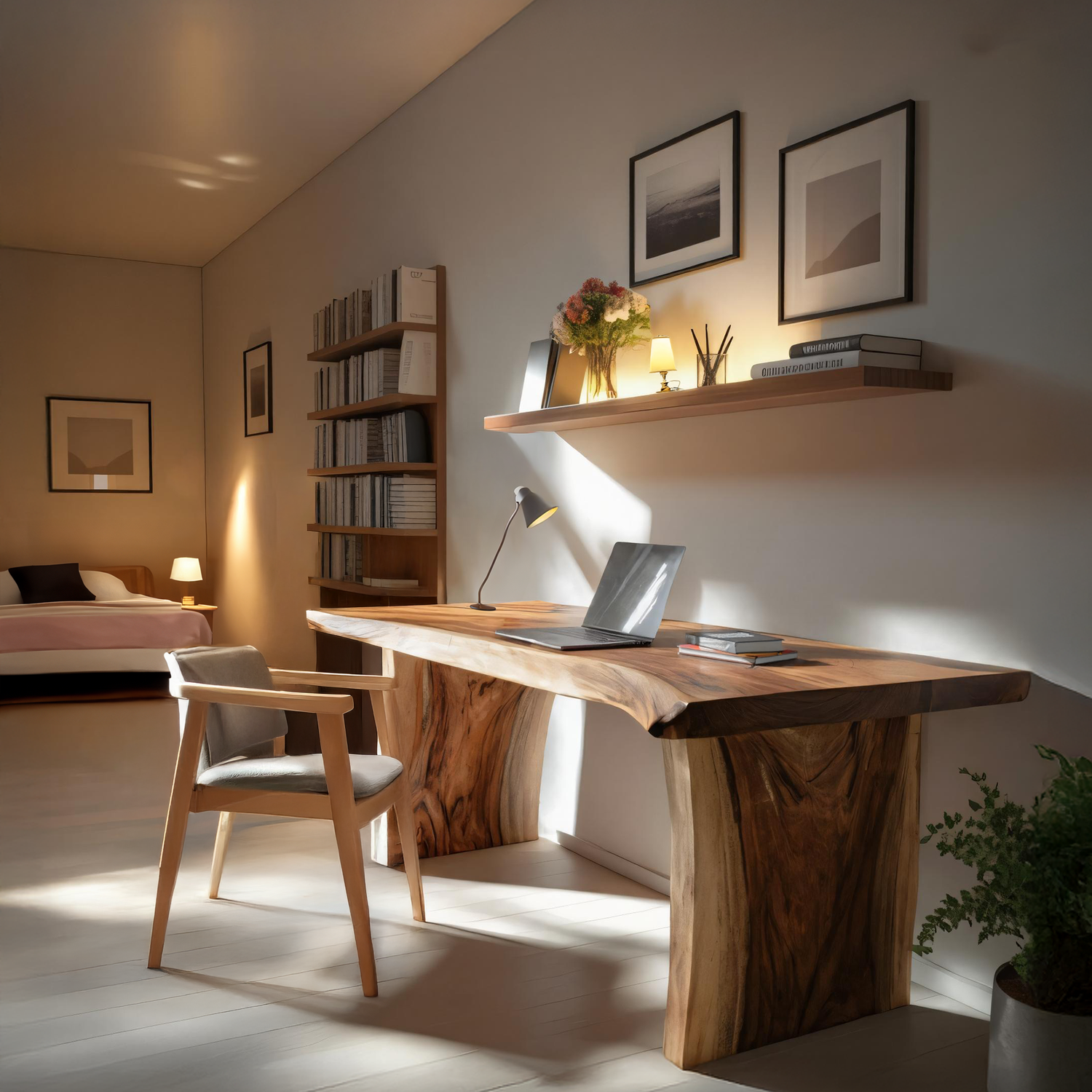 Farmhouse Wooden Desk For Home Workspace And Decor