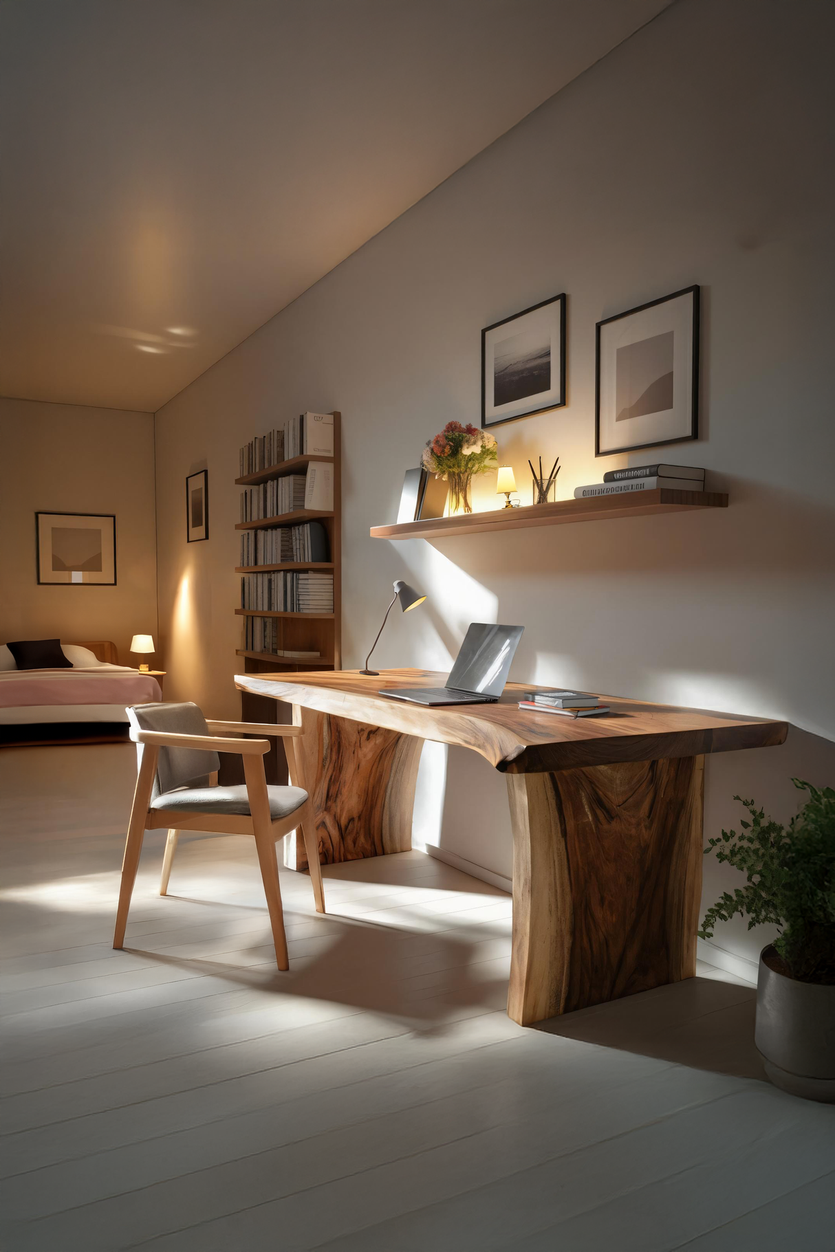 Farmhouse Wooden Desk For Home Workspace And Decor