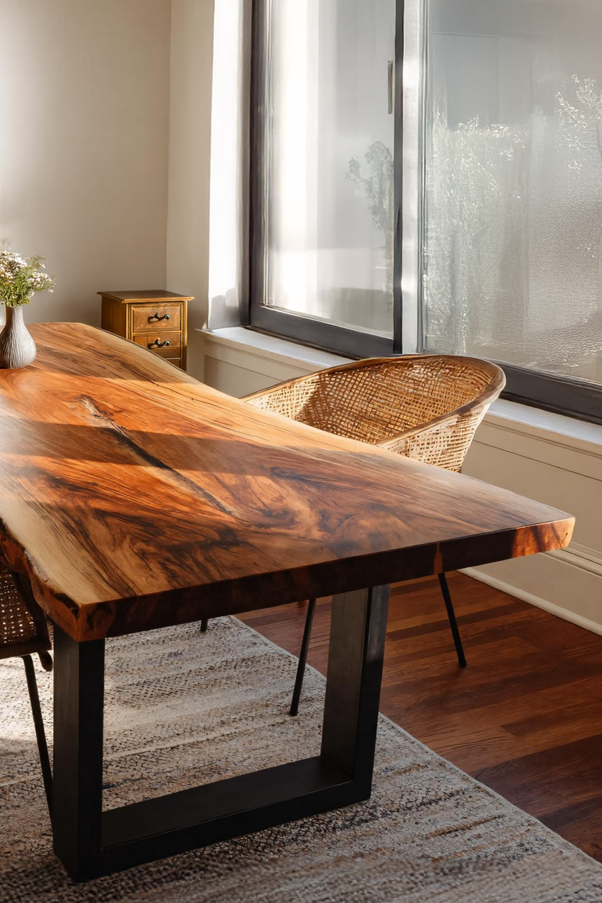 Kitchen Decor Farmhouse Live Edge Dining Table Rustic Look