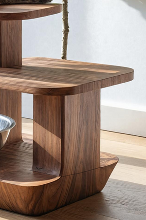 Handcrafted Wooden Pet Food Stand For Kitchen Decor