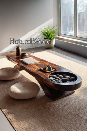 Farmhouse Solid Wood Coffee Table For Living Room And Entryway Design