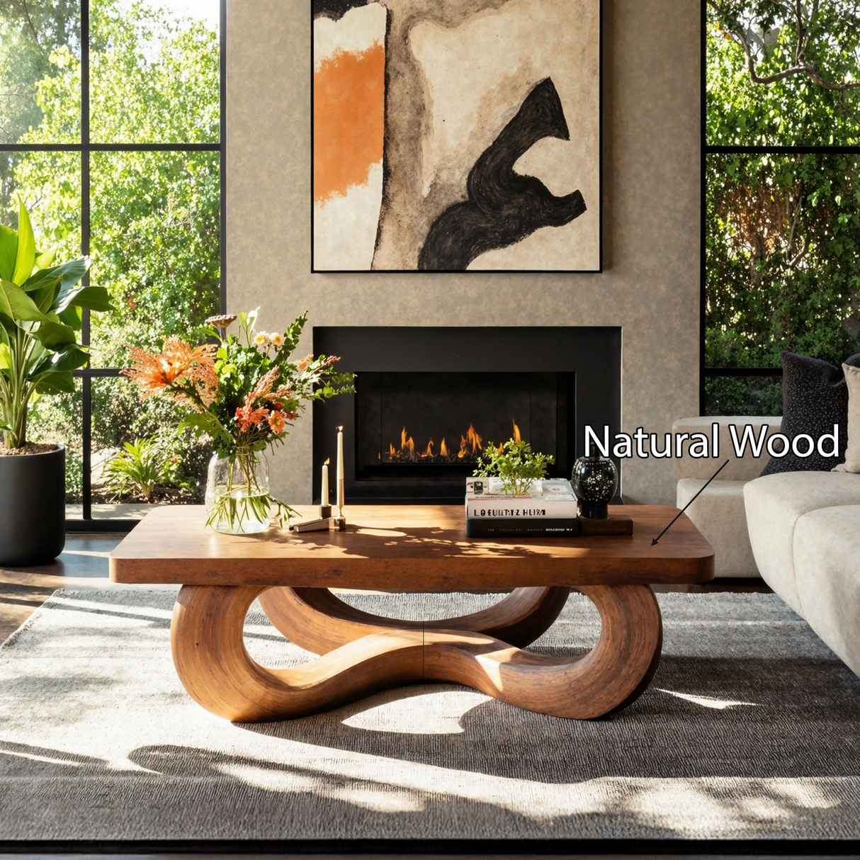 Rustic Solid Wood Table For Eclectic Interiors