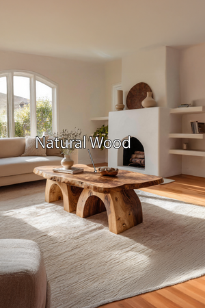 Farmhouse Handcrafted Wooden Live Edge Coffee Table For Decor