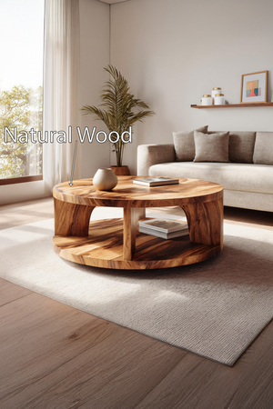 Farmhouse Wooden Live Edge Coffee Table For Living Room Entryway Design