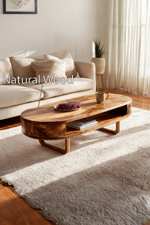 Mid Century Wooden Live Edge Coffee Table For Living Room Furniture Decor