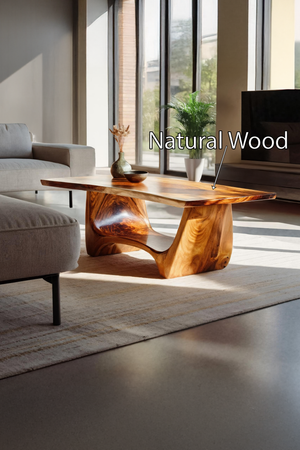 Handcrafted Solid Wood Low Coffee Table For Living Roomdecor