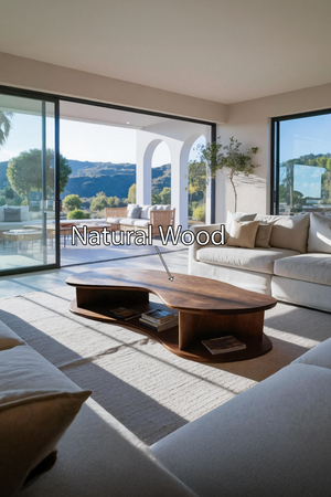 Handcrafted Solid Wood Coffee Table For Living Room Accent