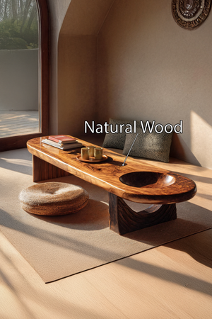 Mid Century Handcrafted Live Edge Coffee Table For Furniture Decor