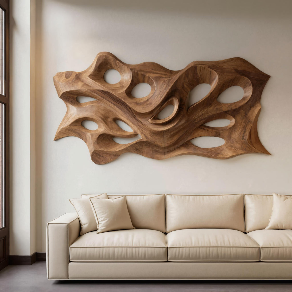 Organic Sculptural Wall Art Panel For Living Room