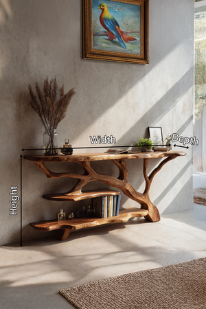 Handcrafted Solid Wood Console Table For Modern Entryway Furniture Decor