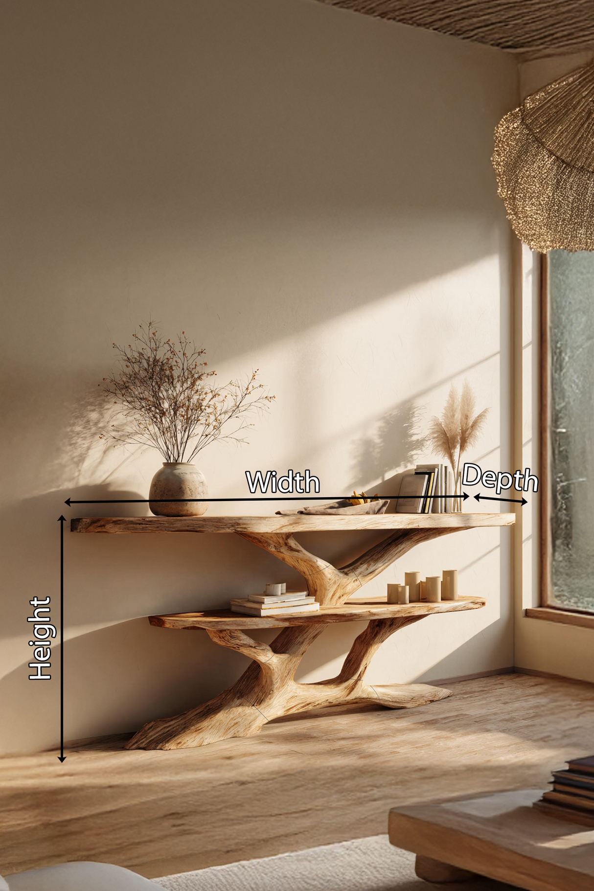 Mid Century Solid Wood Console Table For Classic Entryway Furniture