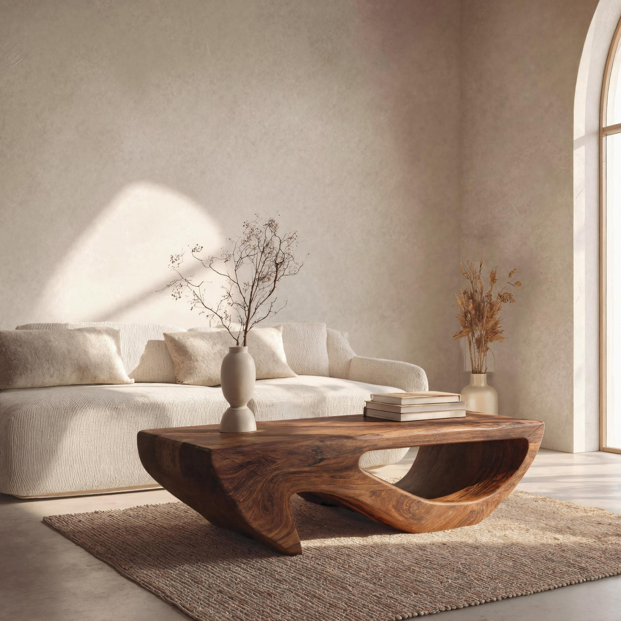 Modern Coffee Table Open Shelf Design For Living Room