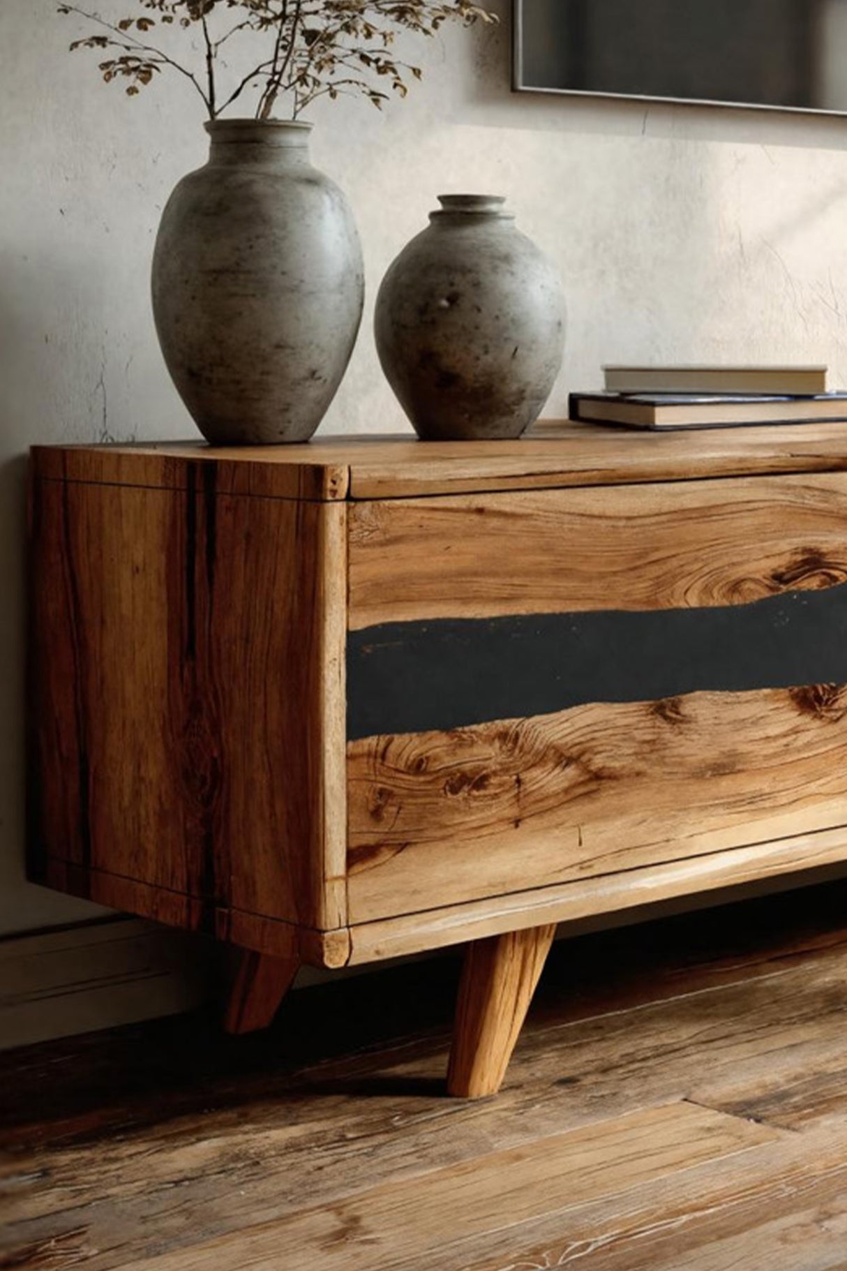 Modern Live Edge TV Stand For Bedroom Furniture