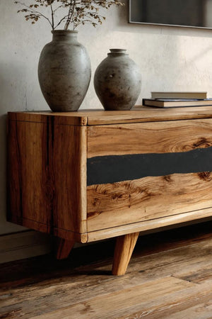 Modern Live Edge TV Stand For Bedroom Furniture