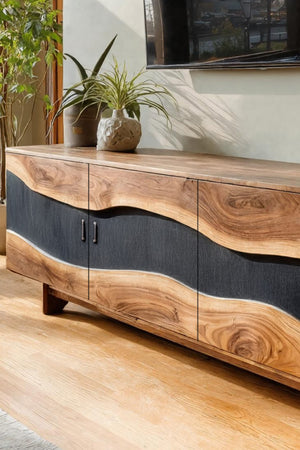 Modern Solid Wood TV Stand For Furniture Decor