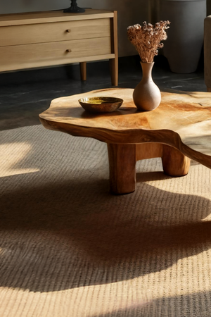Handcrafted Wooden Live Edge Low Table For Living Room Home Decor