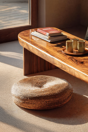 Mid Century Handcrafted Live Edge Coffee Table For Furniture Decor