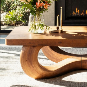 Rustic Solid Wood Table For Eclectic Interiors