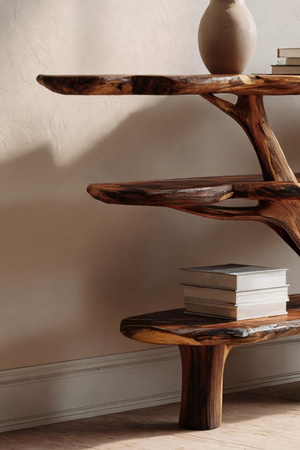 Farmhouse Solid Wood Console Table For Vintage Entryway Rustic Design