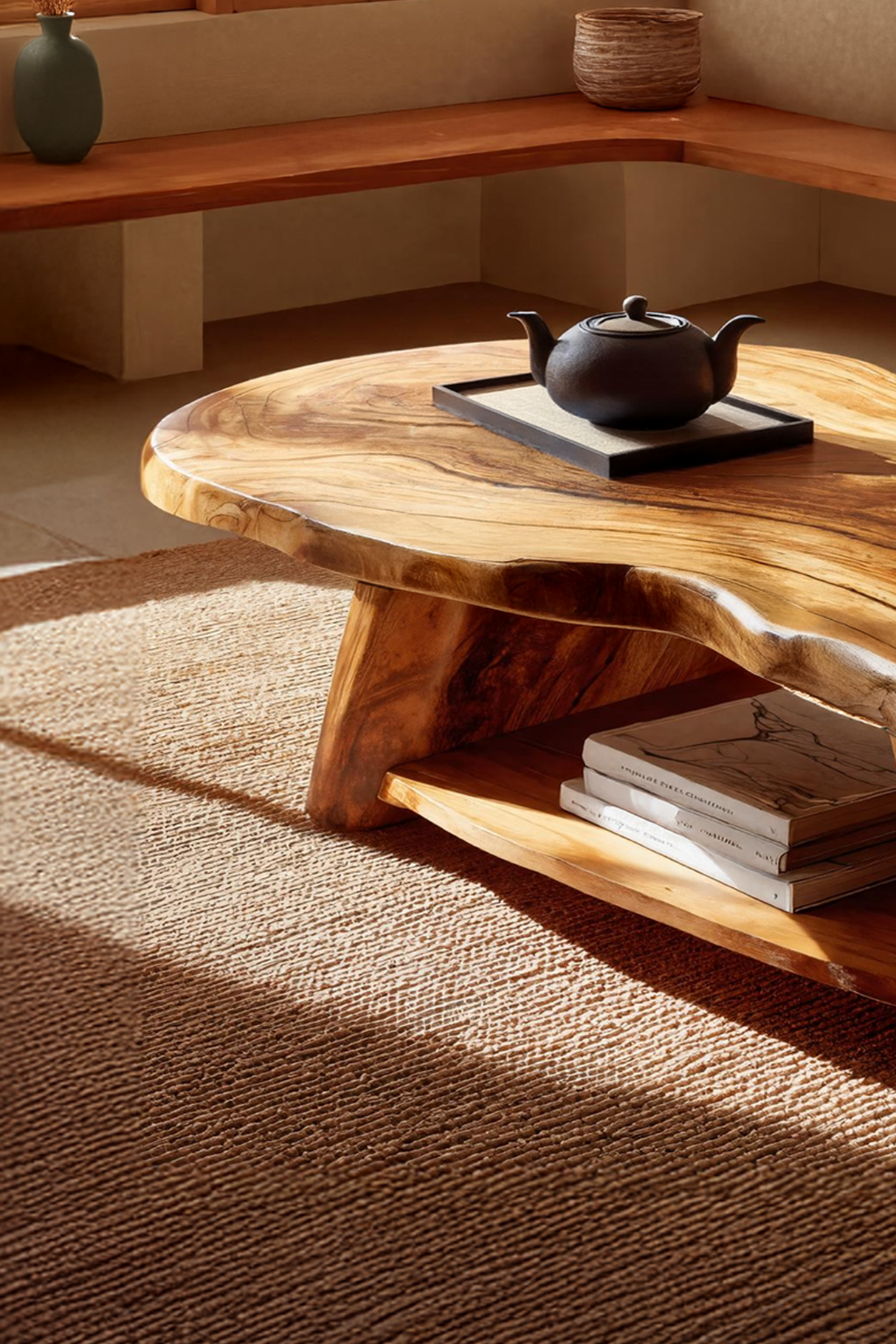 Modern Solid Wood Coffee Table For Living Roomdecor And Interior Design