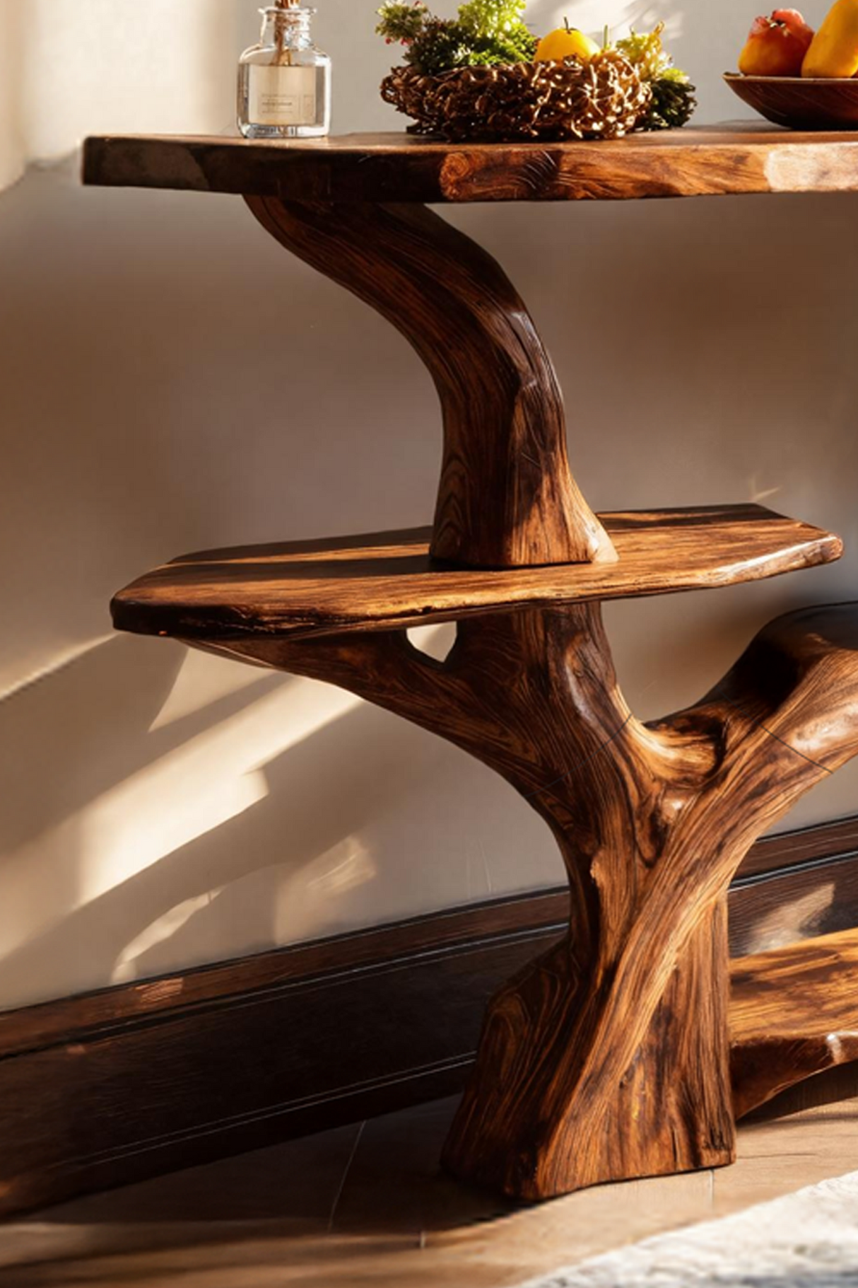 Mid Century Solid Wood Console Table For Stylish Entryway Design