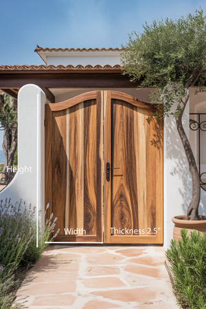 Curved Top Garden Gate Double Entry Door For Villa Courtyard