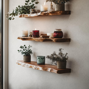 Modern Solid Wood Floating Shelf For Living Room Holiday Style