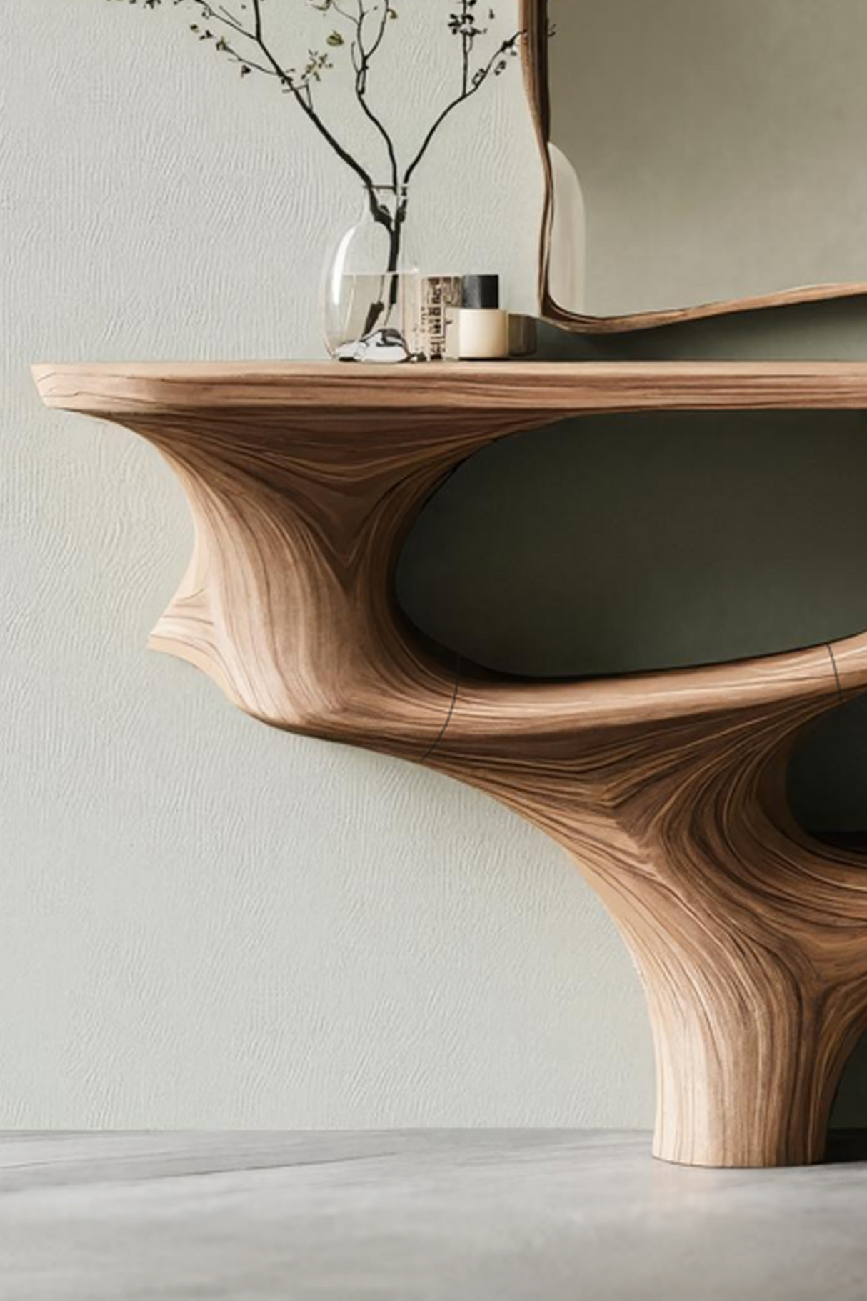 Rustic Live Edge Cosmetic Table For Bedroom Decor Ideas