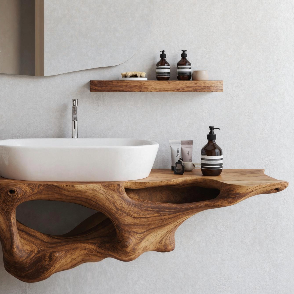 Farmhouse Solid Wood Vanity Unique Bathroom Design