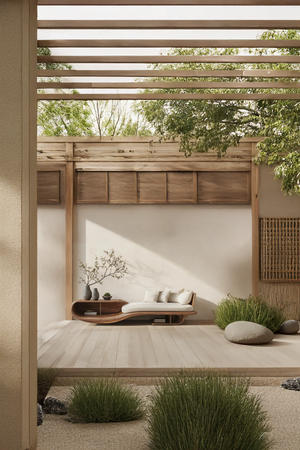 Rustic Solid Wood Garden Daybed For Entryway Furniture Styling