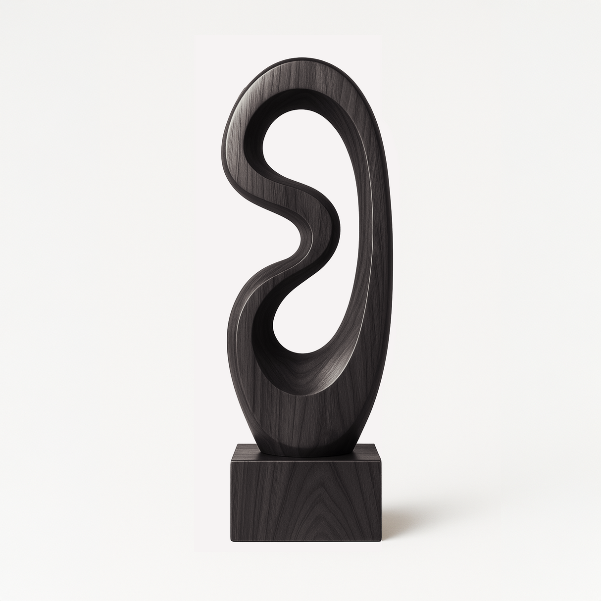 Rustic Solid Wood Abstract Statue For Interior Design