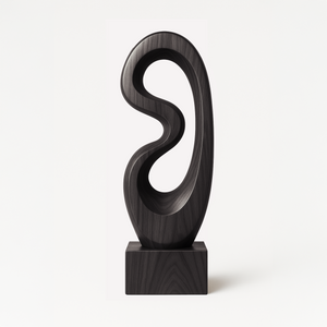 Rustic Solid Wood Abstract Statue For Interior Design