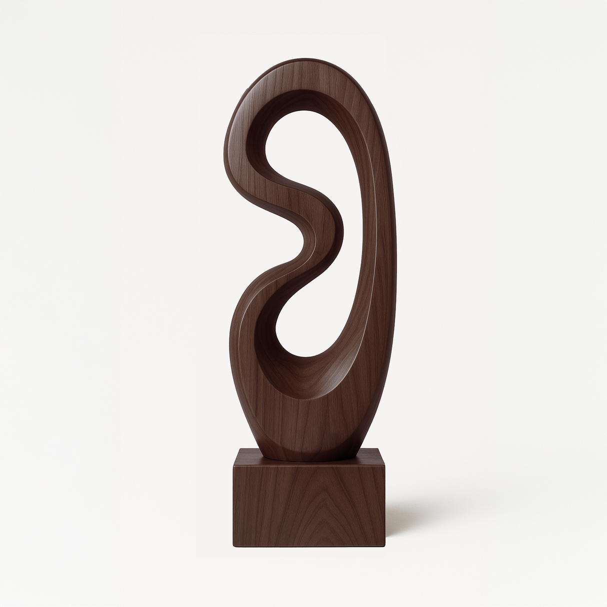 Rustic Solid Wood Abstract Statue For Interior Design